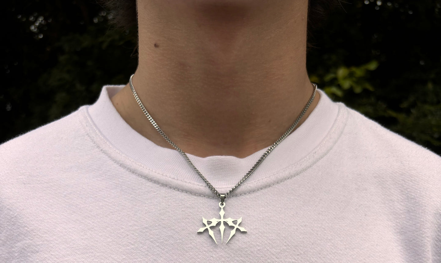 Silver Trinity Cross Chain