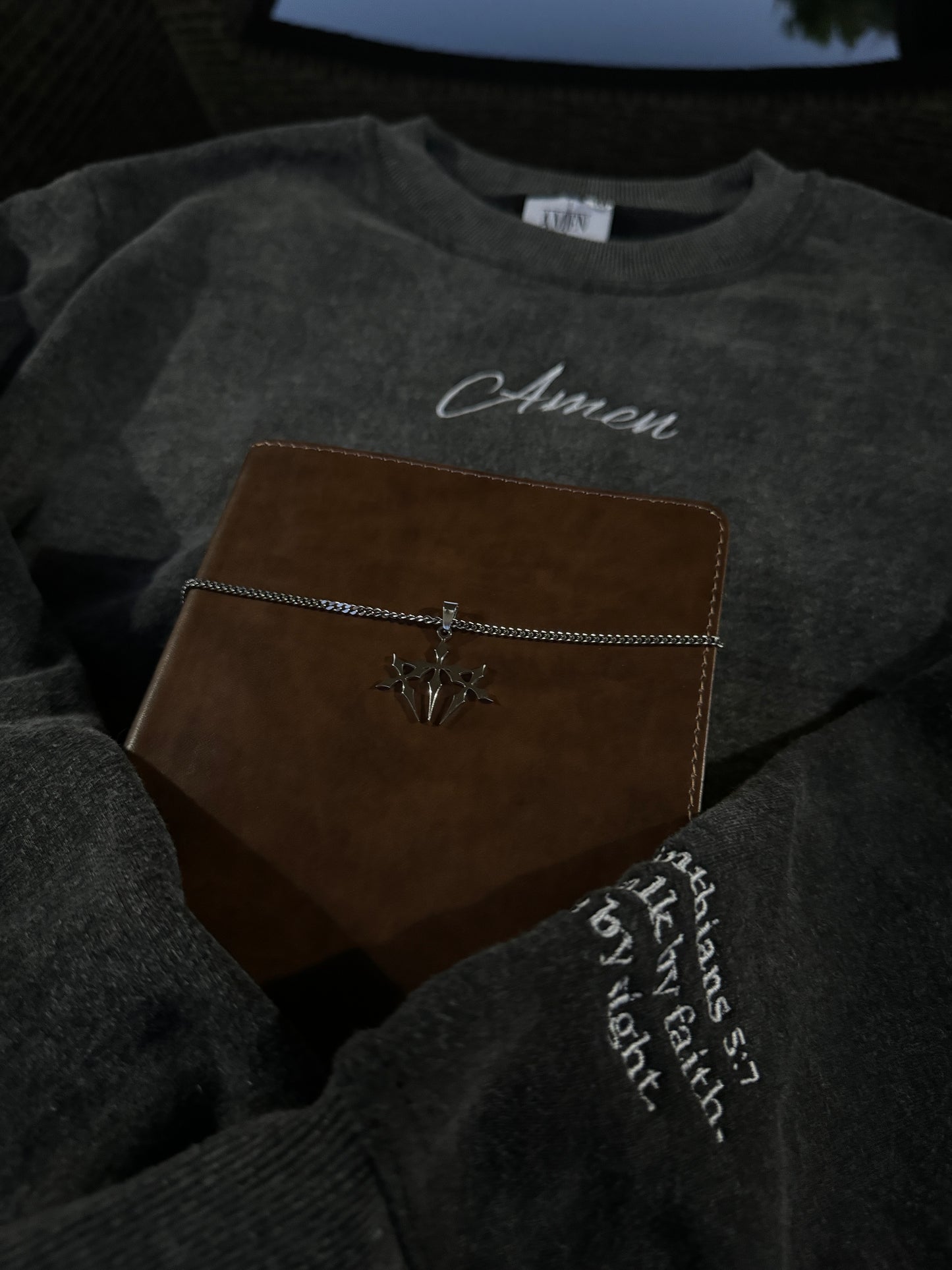 Amen crewneck (vintage black)