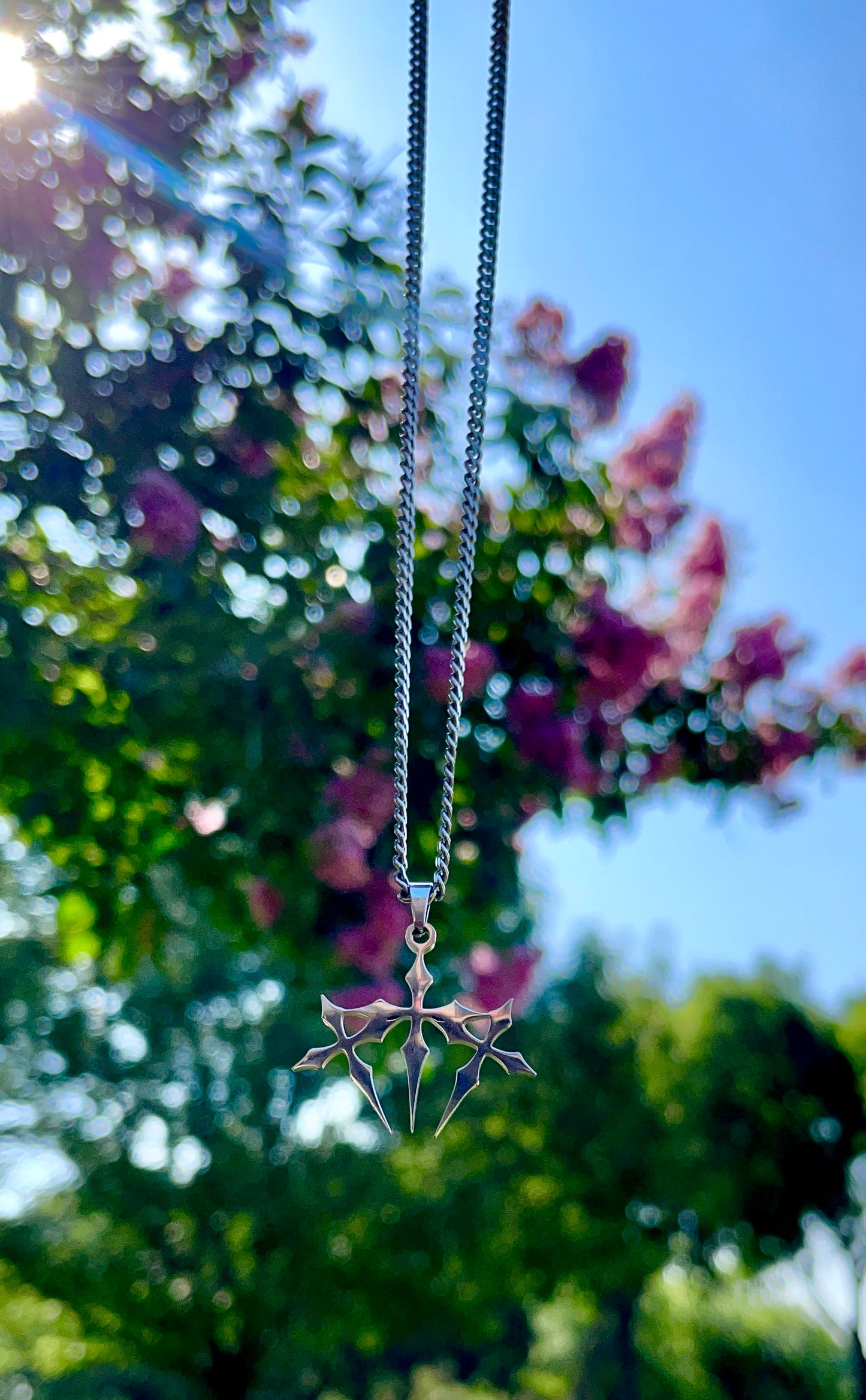 Silver Trinity Cross Chain